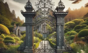 Historia i symbolika kutej bramy w architekturze ogrodowej